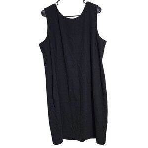 Studio I Black Sleeveless Dress Plus Size 22W Sheath Minimalist Classic Party